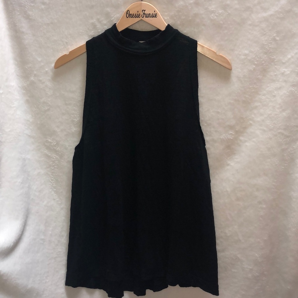 Free People Brisbane Black Racerback Tank, S NWOT